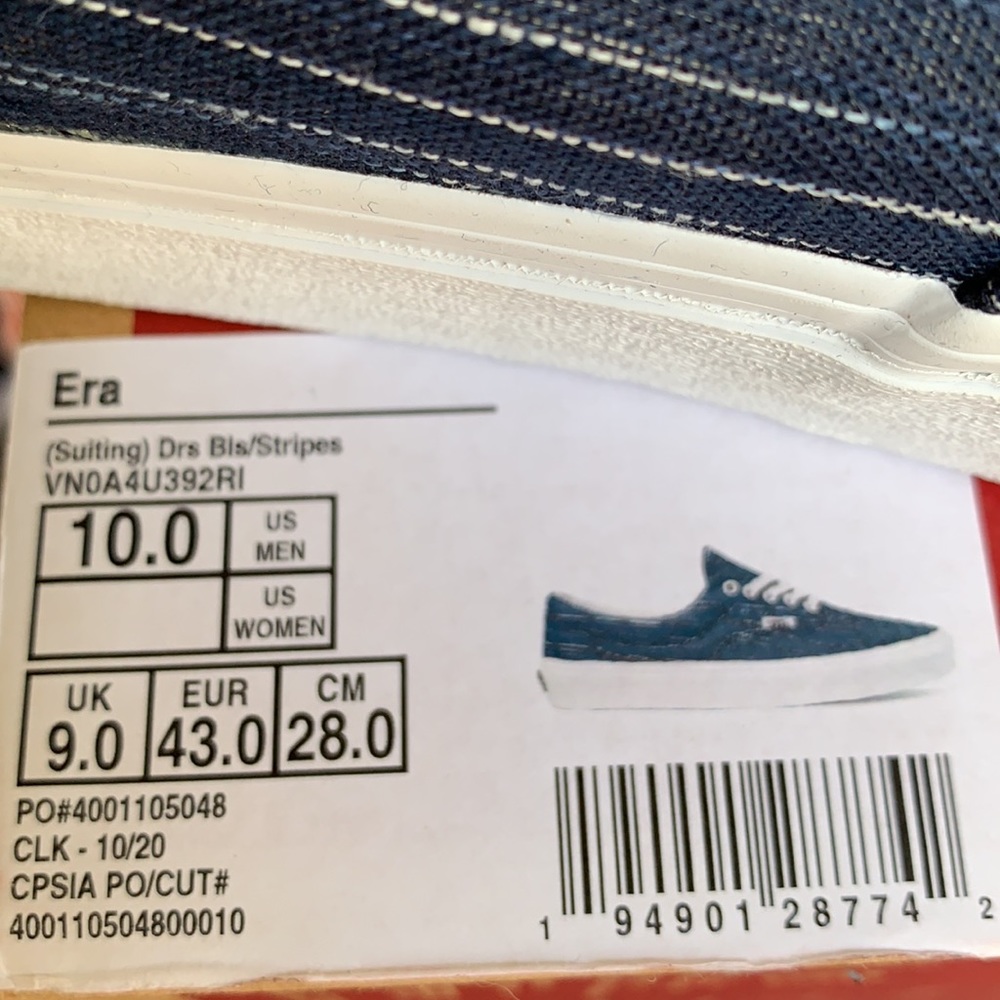 VANS ERA SUITING Dress Blues/Stripes Men’s - Picture 14 of 15